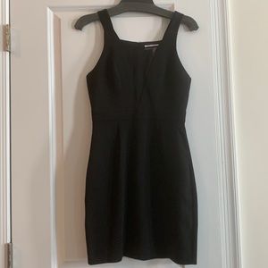 Black Sheer V-Neck Dress